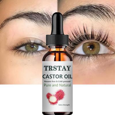 Suero para el crecimiento de pestañas Esencia de aceite de ricino Pestañas Potenciador de cejas Alargamiento Pestañas más gruesas y pobladas Tratamiento de elevación Cuidado de los ojos