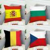 Federa per Cuscino Bandiera Per Auto Divano Decorativa per la Casa Stampa Double-Sided Cuscino Decorativo Quadrato in Peluche Federa