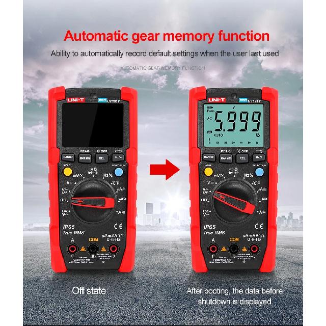 UNI-T Professional Digital Multimeter UT191T UT191E True RMS Auto Range 20A Ammeter 600V 6000 Counts DC/AC Capacitor Tester