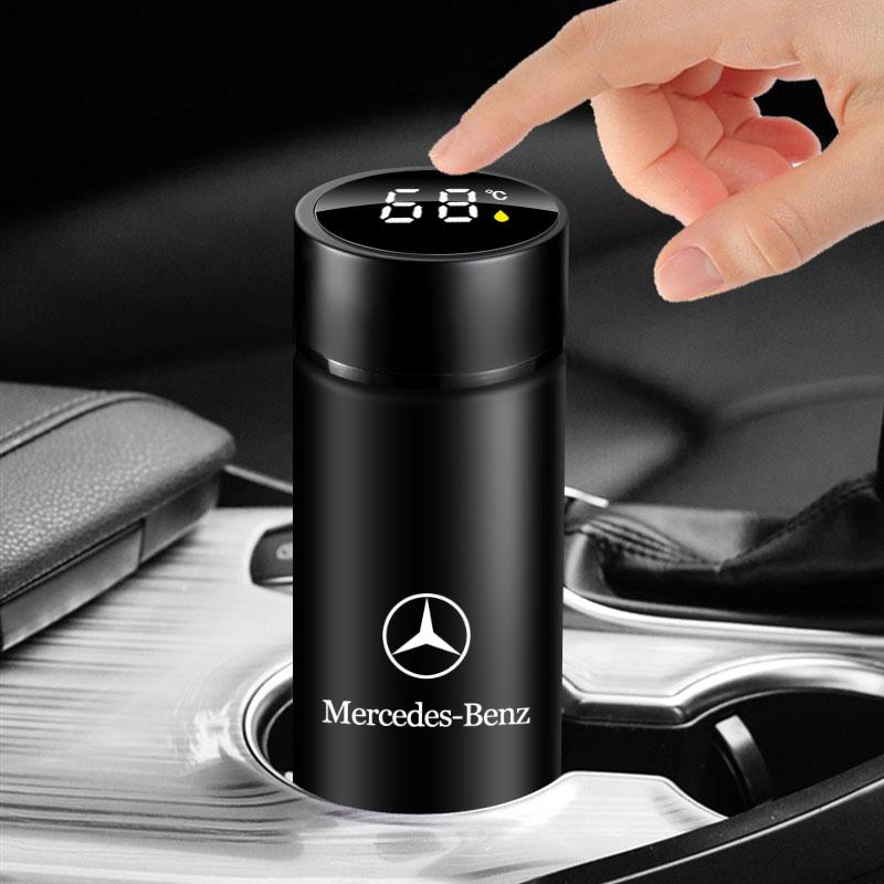 Car Smart Thermos Bottle With Temperature Display Coffee Cup For Mercedes Benz AMG A C E GLC GLA GLE GLB Class W177 W205 W212 W213 X253 X156 W166 X247