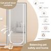 Reinforced Mesh Screen Zipper Closure Keep Pet Cat In&Out Door Curtain Anti-mosquito for Living Room Bedroom Kitchen