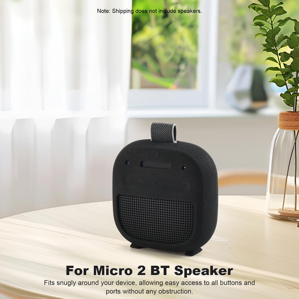 Portable Bluetooth Speaker Silicone Case for Bose SoundLink Micro 2 Speaker Protect Cover Carabiner Outdoor Travel Carry Case