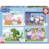 Puzzle Multi 4 Junior - EDUCA - Peppa Pig - 20+40+60+80 Pièces
