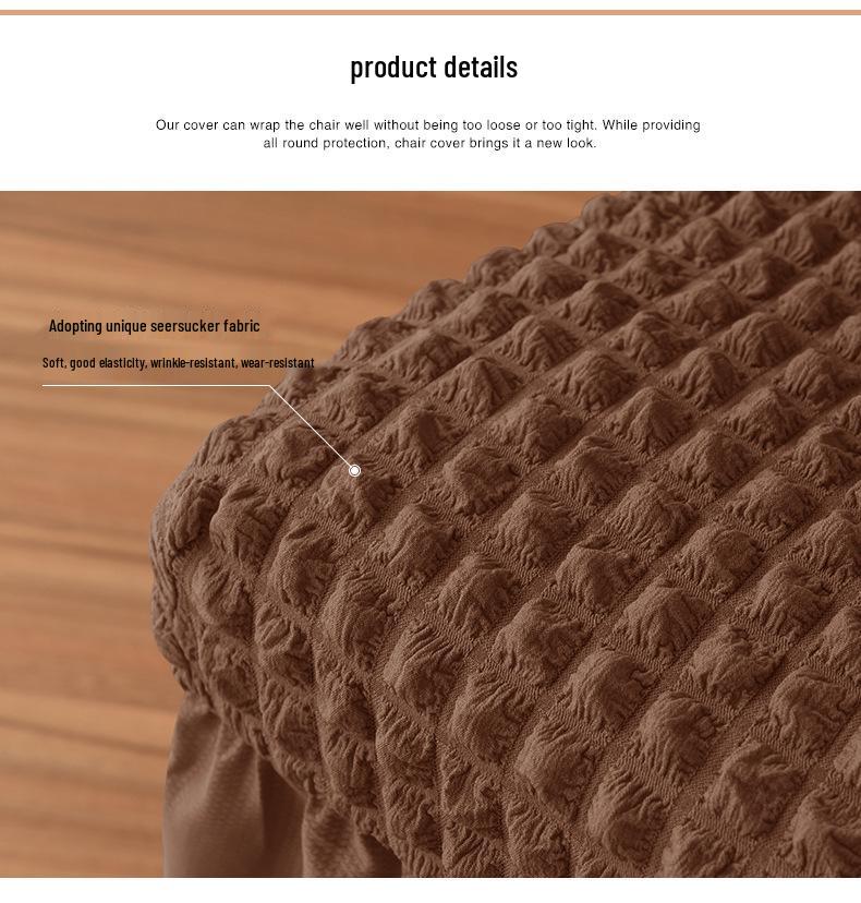 Uniwersalny Pokrowiec na Krzesło Seersucker z Wyższej Półki do Domu, Hotelu, Restauracji i Jadalni - Ochrona Przeciwpyłowa na Cały Rok