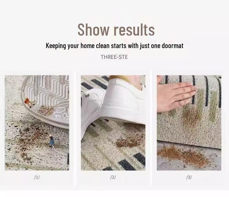 Non-Slip Dirt-Resistant Entryway Doormat - Cuttable, Easy-Clean Coil Carpet for Front Door