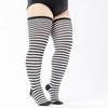 Striped Women Stockings Over Knee Long Socks Fashion Women Keep Warm Long Socks Black White Striped Hosiery