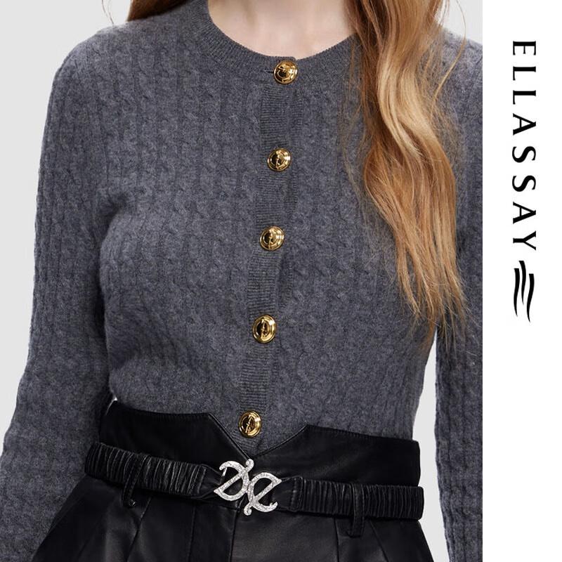 ELLASSAY Women's 99% Wool Knit Cardigan