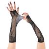 Women’s Long Arm Length Fishnet Fingerless Gloves Fish Net Arm Sleeves Halloween Cosplay Costume Accessories Gifts