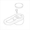 KVK White Operating Lever for Old MYM FB244U19 Part for Old MYM Products Levers and KP80-6/800 FA221H, Series, Etc. (Replacement > Handles)