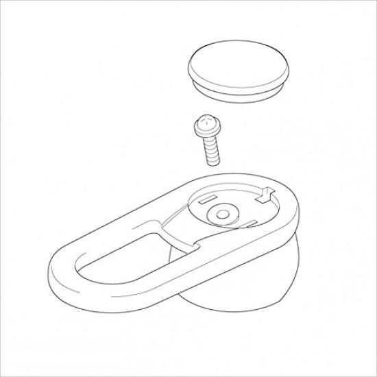 

KVK White operating lever for old MYM FB244U19 part for old MYM products Levers and KP80-6/800 FA221H, series, etc. (Replacement Handles) белый