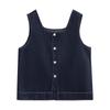 Chuyu Women's Vintage Denim Vest