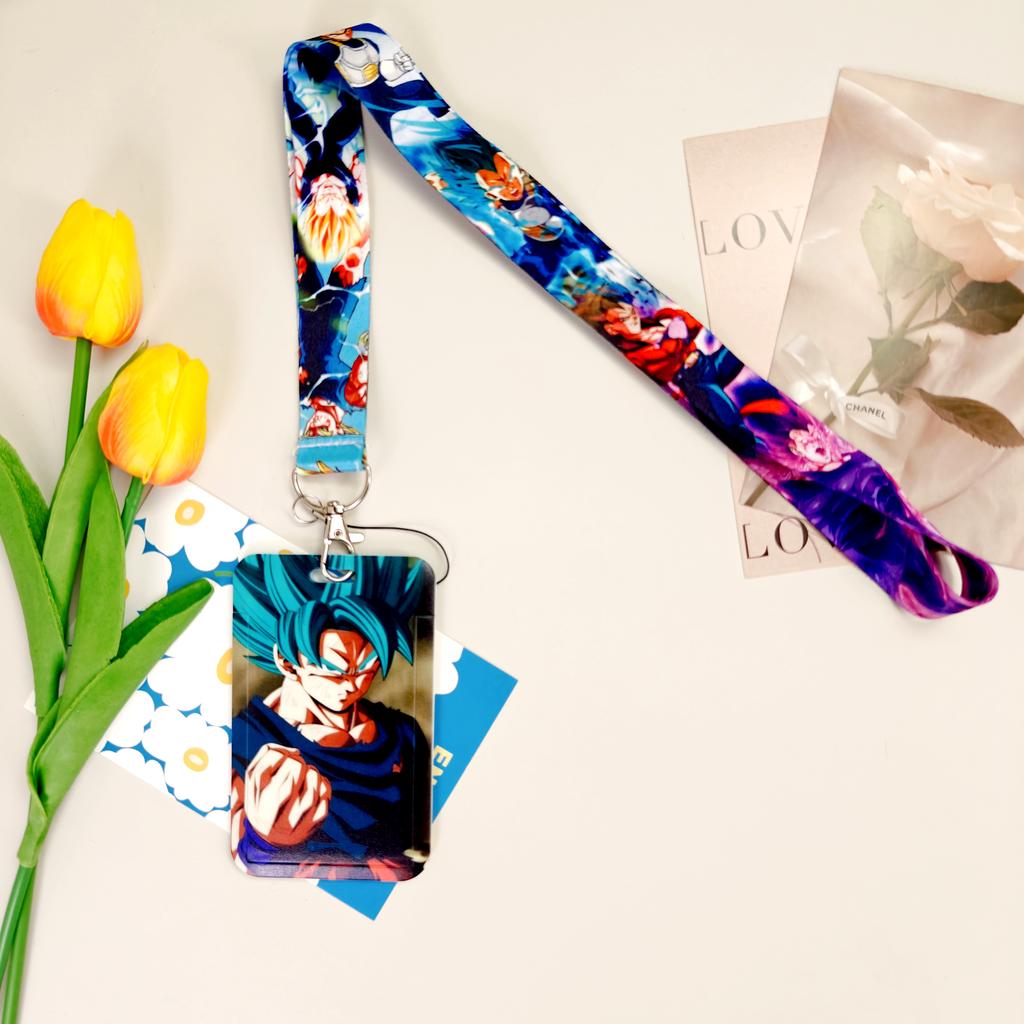 Anime Movie Dragon Ball Lanyard Keys Neck Strap Card Badge Gym Key Chain Lanyard Key Holder DIY Hang Rope Keyrings