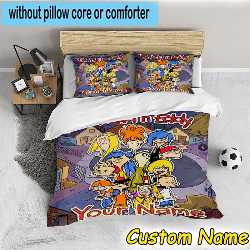 3pcs Custom Name Ed Eddy Mystery Bedding Set Includes 1 Duvet Cover & 2 Pillowcases for All Seasons Dormitory Home Decor Christmas gifts