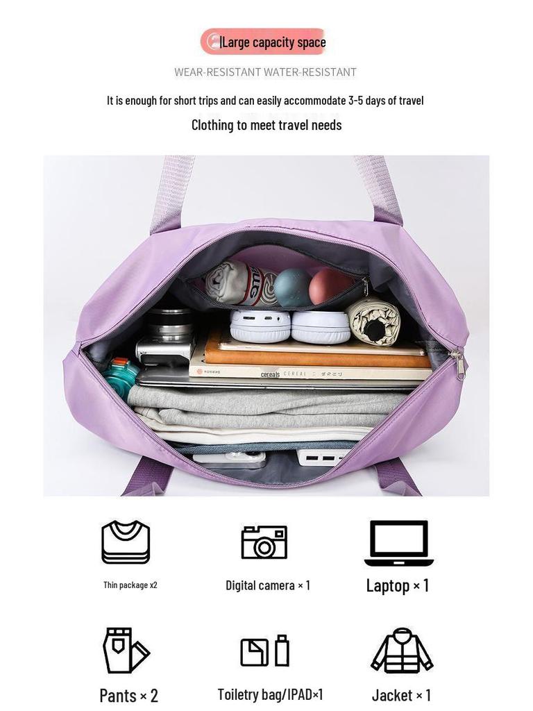 Large-Capacity Wheeled Waterproof Travel Bag for Short Trips