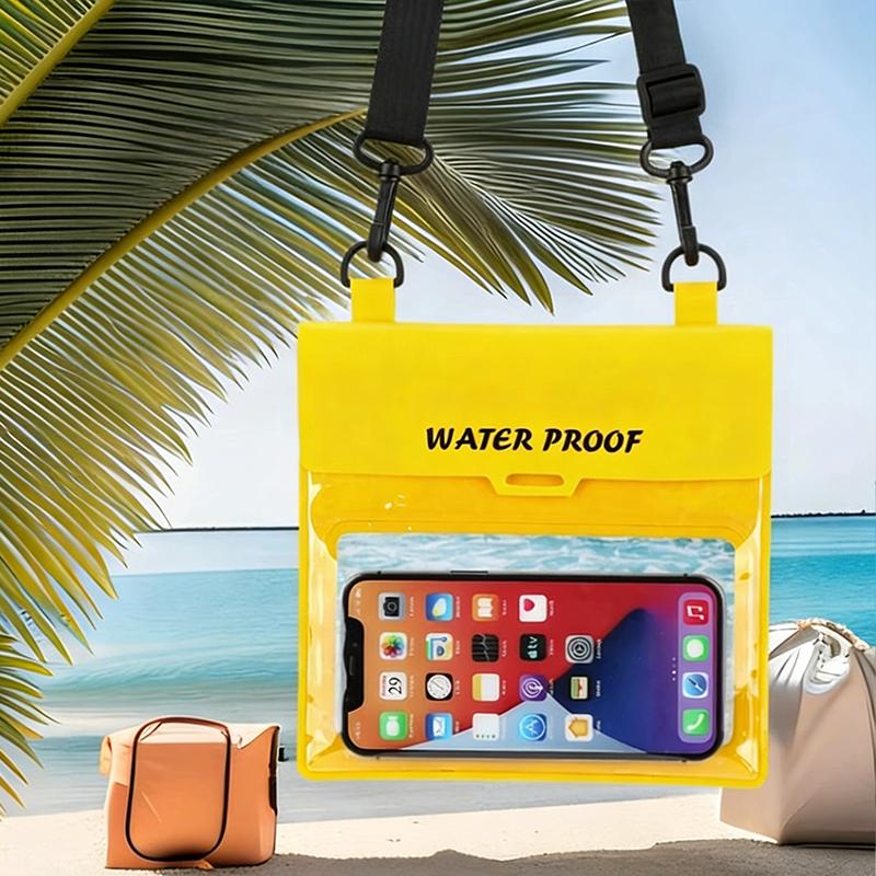 Large Capacity Waterproof Phone Case Adjustable Touch Screen Swimming Waist Bag, Underwater Bag Mobile Belt Bag Protector Pouch