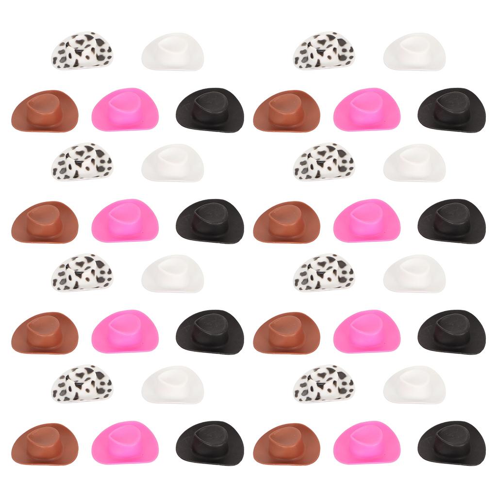 40pcs Miniature Hat Simulation Innovative Hand Crafted DIY Cute Dollhouse Hat for Dollhouse Decor