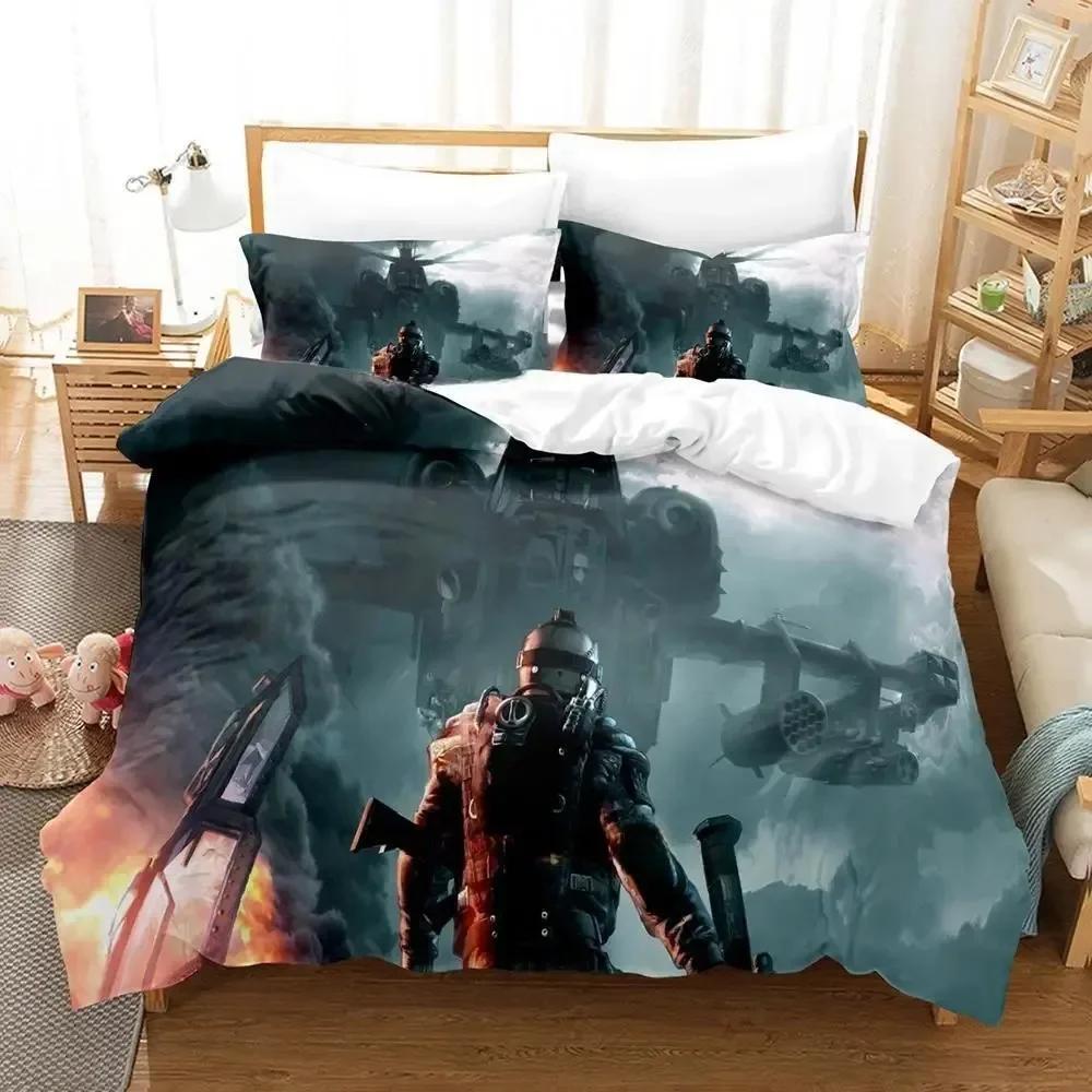 3d Anime Game Warface Breakout Bedding Set Printed Bed Set With Pillowcase Duvet Cover Soft Single Double Queen Super King Size