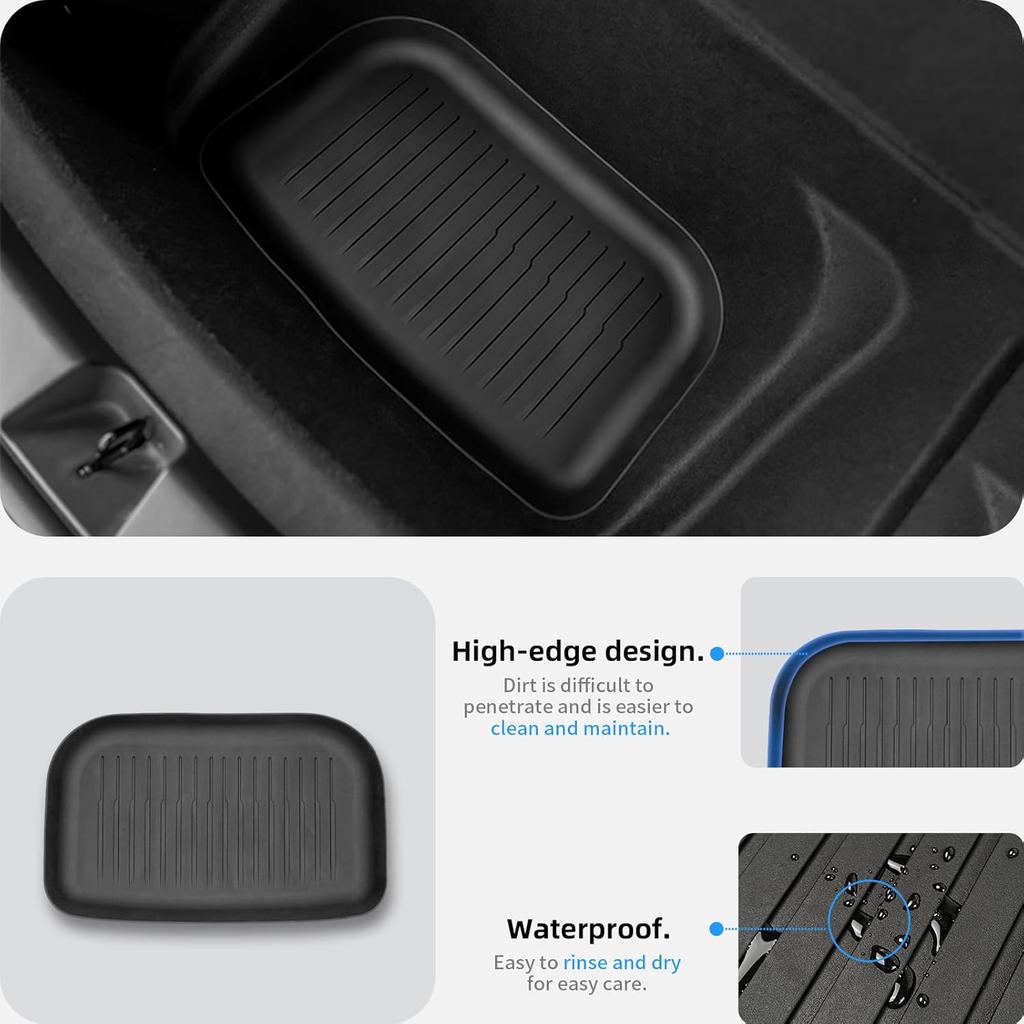 For Tesla New Model Y 2025 Juniper 2025 Front Rear Trunk Frunk Trunk Mat TPE Carpet Waterproof Weather-resistant Pads Layer Mats