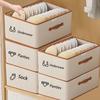 Clothes Storage Box with Lid Household Wardrobe Organizer for Underwear Blankets & Garments Fabric Storage Basket Storage Box