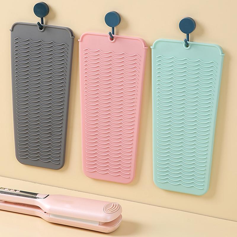 Heatheat Resistant Silicone Mat Pouch For Flat Iron, Curler Wand, Hot Waver, Salon Tools Appliances, Portable Styling Heat Mat