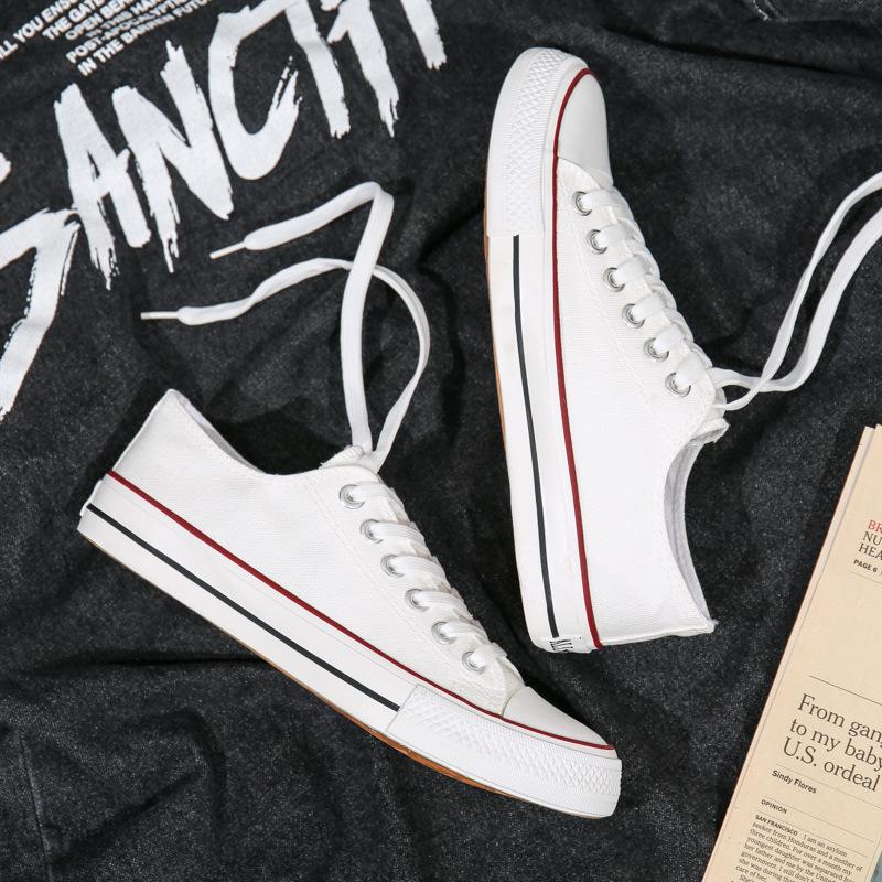Low-Top Canvas Women's Shoes Soft-Soled Non-slip Board Shoes Simple Fashion Lace-Up Casual Shoes Versatile Women's Board Shoes