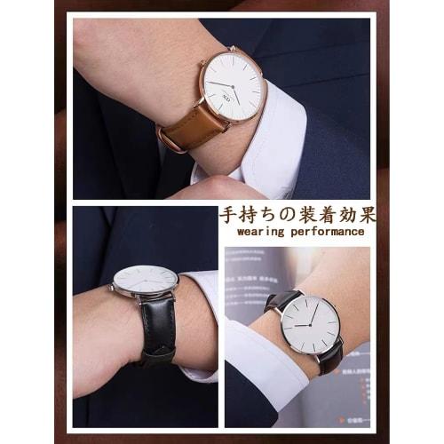 PUTCENDI Replacement Leather Watch Strap, 10mm, 12mm, 14mm, 16mm, 18mm, 20mm, 22mm, 24mm, 6 Colors, Includes Tool and Box (Pink, 22mm)