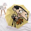 Mr.Bean Themed Travel Umbrella-8 Ribs Automatic Opening and Closing, Portable Folding Design, Compact and Stylish Umbrella Suitable for Outd