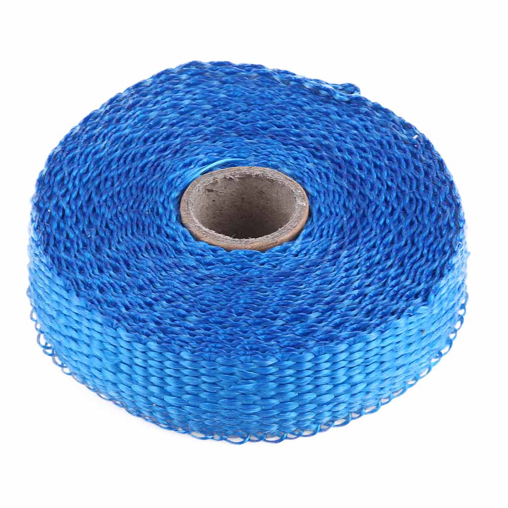 5m Car Insulation Tape Exhaust Heat Wrap with 4 Stainless Steel Cable Ties Black