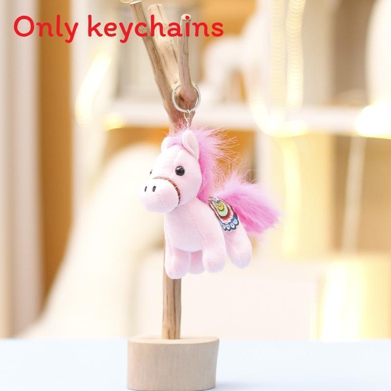 Plush Pony Toy Keychain For Kids Girls Gift Cute Animal Bag Charm With Pp Cotton Filling