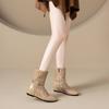Krazing Pot Cow Split Leather Round Toe Size 43 Increaseing Summer Boots Fashion Hollow Decorations Buckle Summer Boots