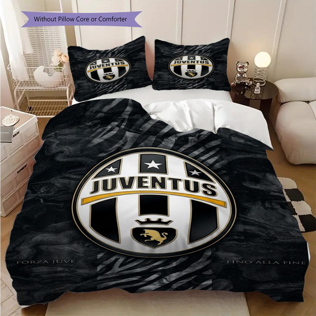 Juventus Legacy: Passion Pride Bedding (1 * Duvet Cover + 2 * Pillowcase, Without Core) Soft and Comfortable Bedding Set Christmas Birthday Gift