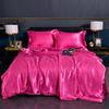 Luxus 100% Seidenbettwäsche-Set mit Bettbezug-Set Doppel- King- Queen-Size Bettwäschebezug-Set 4-teilig Bettdecke Bettwäsche-Sets