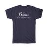 Gift T-Shirt : Buzios Cursive Typography Rio De Janeiro Tropical Beach Travel