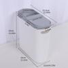 Trash Can for Home Use, High-Quality Bedroom Press-Type Trash Bin with Lid, Kitchen Bathroom Gap Paper Basket