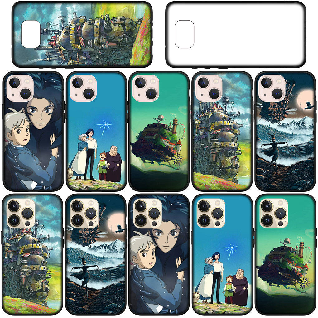 For iPhone 16 15 Xiaomi Redmi Note 14 13 12 11 Pro Max X 8 16e Samsung Galaxy S25 S24 S23 Moto OPPO Huawei Anime Howls Howl's Moving Castle Phone Case