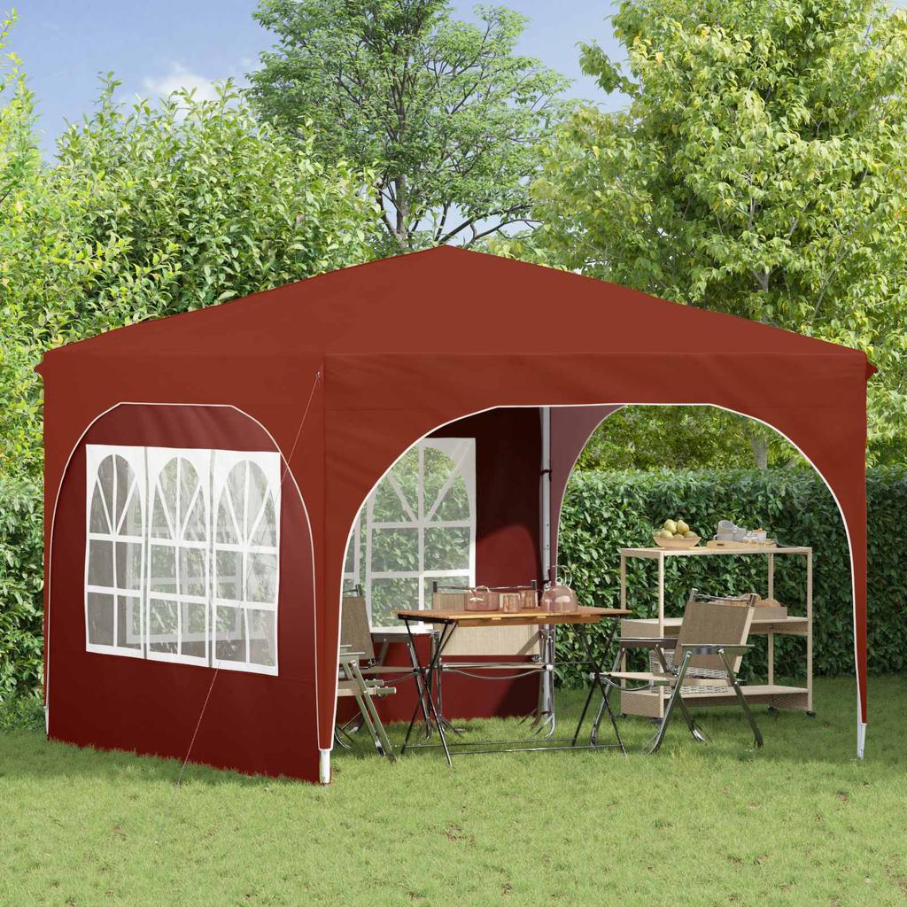 Pop Up Party Tent 290 X 290 X 245 Cm Terracotta