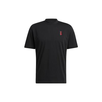 FW22 Logo Collar Short Sleeve Soccer Jersey Men Tops Black HF1354