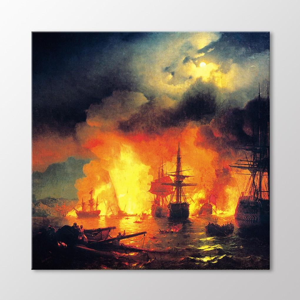 

Фонтан ночью, 1848 г. Живопись