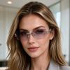 Women's Round-framed Sunglasses with Star-shaped Lenses, Fashionable and Unique, with A Bow-shaped Design. Men's Glasses.