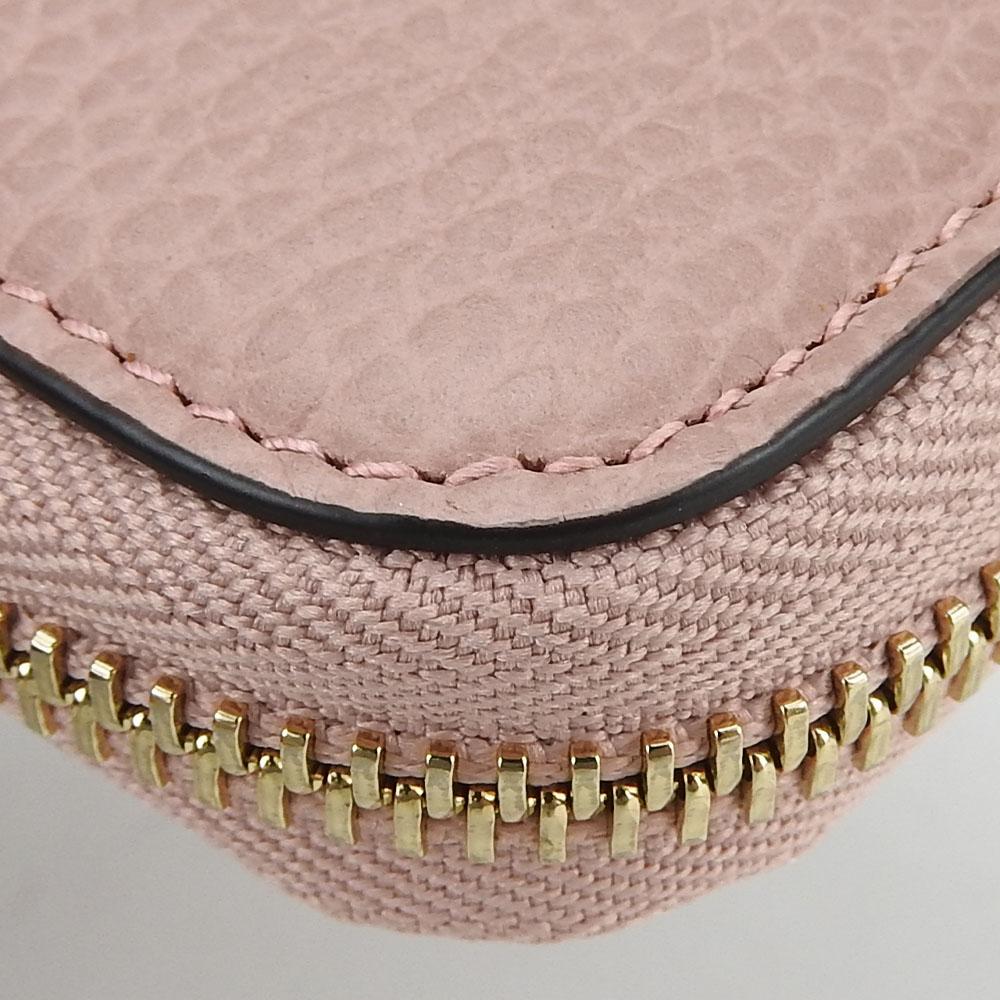 Used GUCCI Purse 449347 Interlocking Leather Pink Pink Zip Around