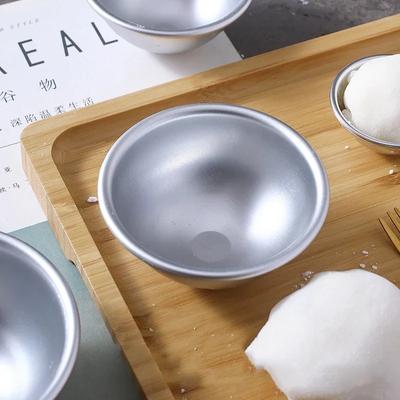 Praktische Daifuku Dessert Bombe Form Pan Zinn Backen Kuchen Gebäck Form Schneeball Mochi Form 3D Aluminium Ball
