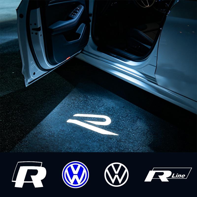 For Volkswagen VW R Line GTI Touareg 7P Golf 5 6 7 Jetta MK5 MK7 Passat B6 B7 B8 B9 CC Tiguan LED Car Door Light Projector Lamp Nq5