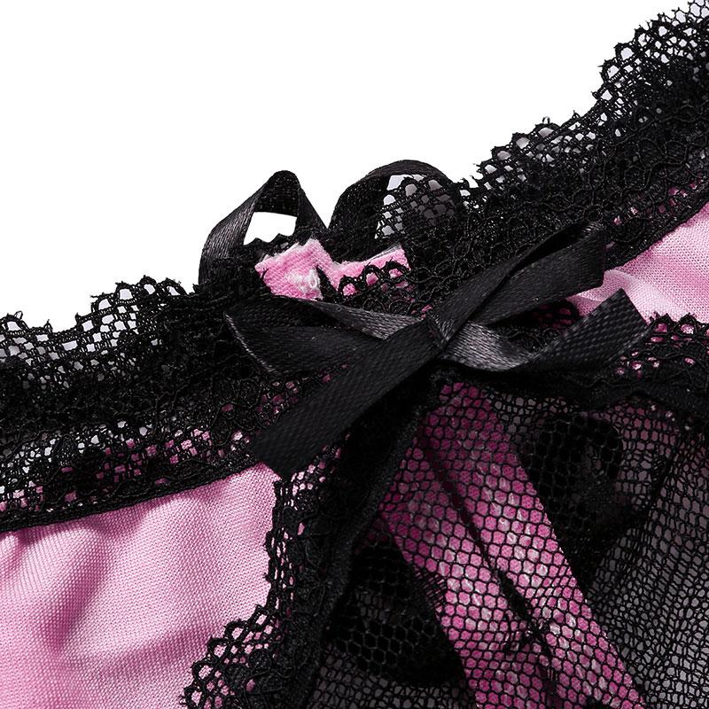 Women Briefs Crotchless Panties See Through Lace Knickers Open Back Sexy Lingerie Underwear