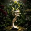Artistic Desk Accessory Gothic Skull Spine Planter, Resin Skeleton Planter Pot, Horror Halloween Personalized Gift for Goth Flower Vase, Spooky