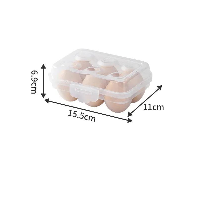 Egg Holder Plastic Egg Storage Box Egg Organizer for Fridge Portable  Tray with Lid for Refrigerator Camping Hiking Outdoor