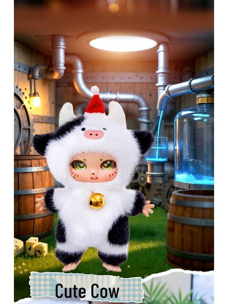 Trendy Enamel Doll Plush Toy Pendant - Cute Cartoon Animal Charm