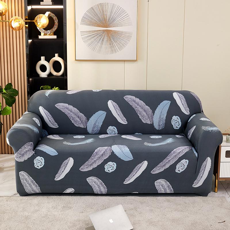 Ash Color Elastic Sofa Covers For Living Room Corner L -Shape Couch Cover Sectional Chair Slipcovers Protector Cover 1 /2 /3 /4 Seat
