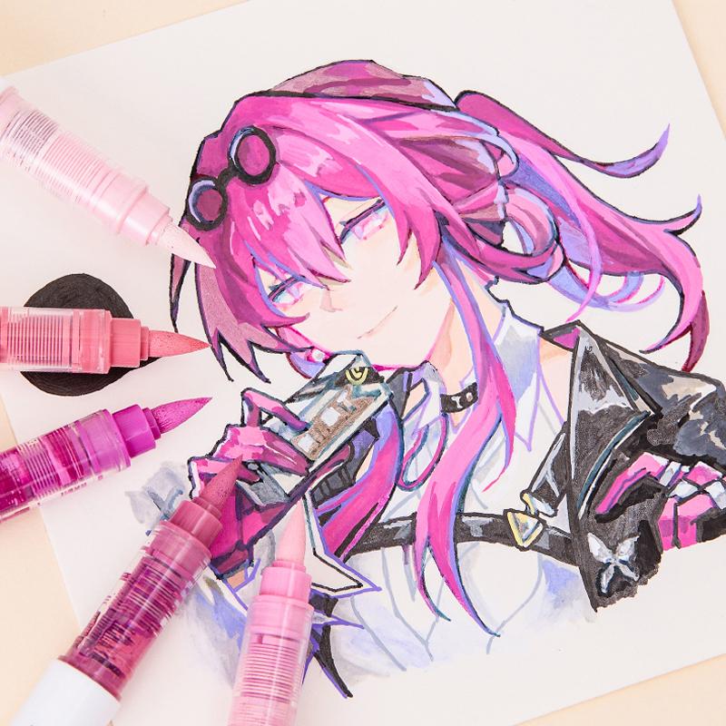 9 Colors/Set Acrylic Paint Art Marker Pen Do-It-Yourself Graffiti Drawing Pens For Notebook Diary Writing Painting Stationery