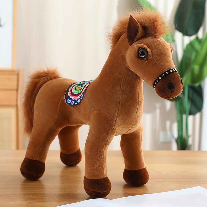 Chinese Zodiac Horse Plush Toy For Children Collectors Animal Soft Stuffed Doll
