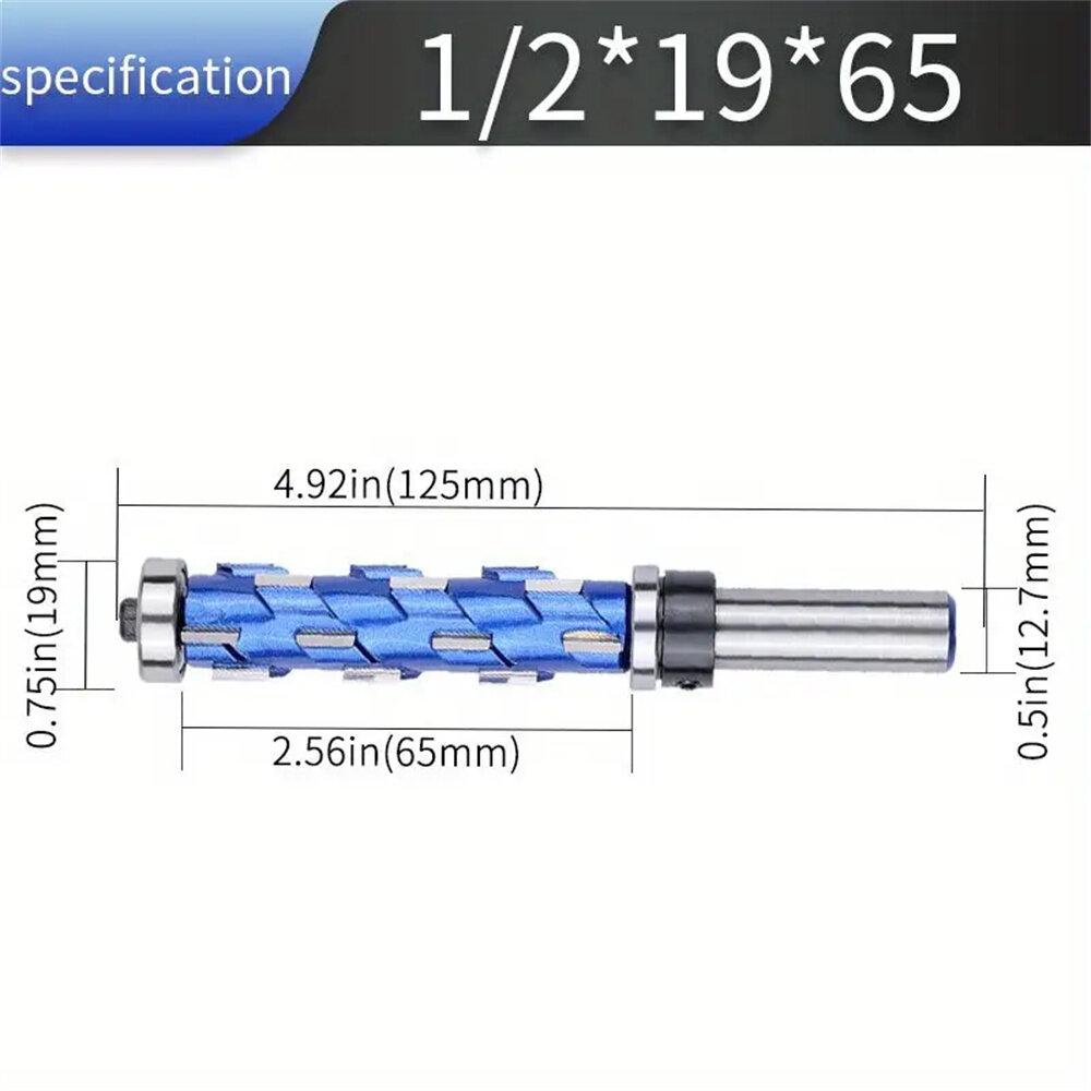 

Allsome 1 шт. Фреза для фрезерования заподлицо с карбидным сплавом и круглым хвостовиком 1/2 дюйма, конструкция с двумя подшипниками для проектов по деревообработке, идеальная 65mm
